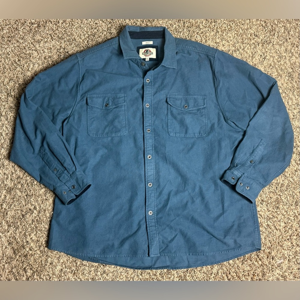 Blue Casual Button Down